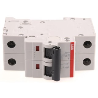 ABB Miniature Circuit Breaker 2-Pole, 16A Current Rating, Type B Tripping, 440V AC / 125V DC, 10kA 2CDS272001R0165 S202M-B16