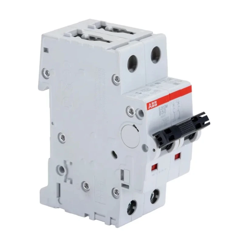 ABB System Pro M Compact S200M Miniature Circuit Breaker, 2-Pole, 50A, Type B, 440V AC, 125V DC 2CDS272001R0505 S202M-B50