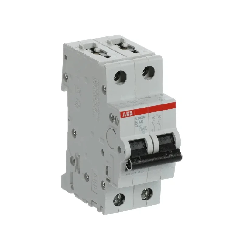 ABB System Pro M Compact S200M Miniature Circuit Breaker, 2-Pole, 40A, Type B, 440V AC, 125V DC 2CDS272001R0405 S202M-B40