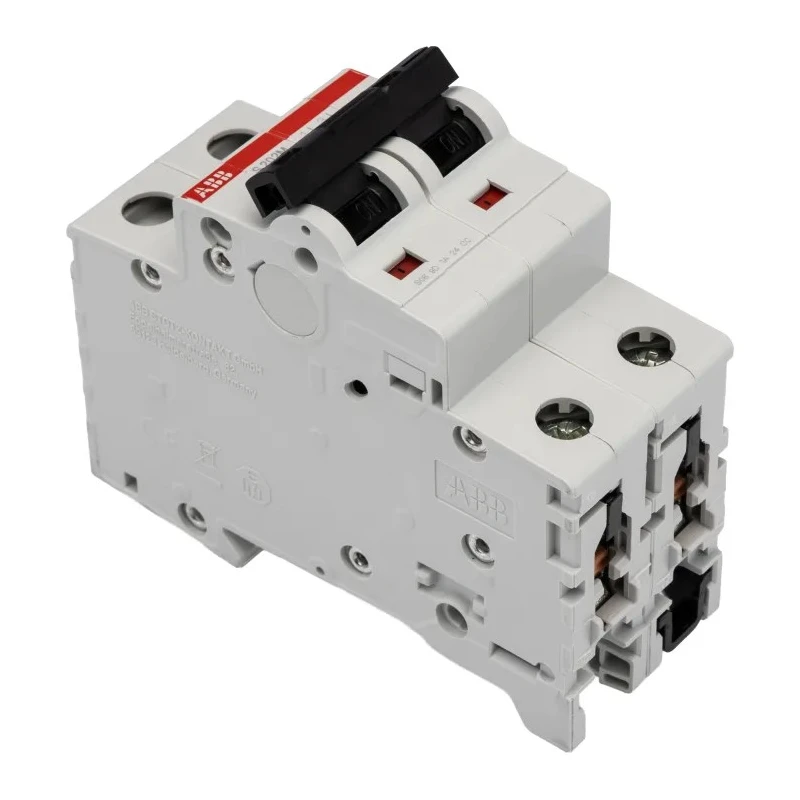 ABB System Pro M Compact S200M Miniature Circuit Breaker 2-Pole 3A Type C 440V AC 125V DC 10 kA 2CDS272001R0034 S202M-C3