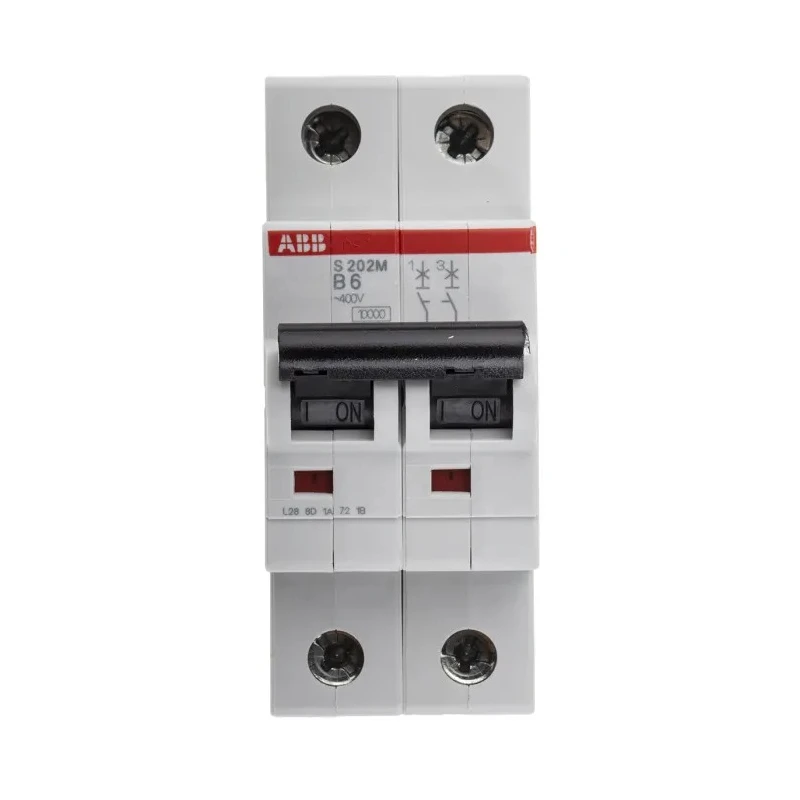 ABB System Pro M Compact S200M Miniature Circuit Breaker, 2-Pole, 6A, Type B, 440V AC, 125V DC 2CDS272001R0065 S202M-B6
