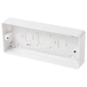 MK Electric Logic Plus White Gloss Moulded Back Box Surface Flush Mount 3 Gangs 87mm x 87mm x 30mm K2153 WHI