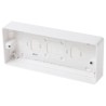 MK Electric Logic Plus White Gloss Moulded Back Box Surface Flush Mount 3 Gangs 87mm x 87mm x 30mm K2153 WHI