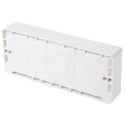 MK Electric Logic Plus White Gloss Moulded Back Box Surface Flush Mount 3 Gangs 87mm x 87mm x 30mm K2153 WHI