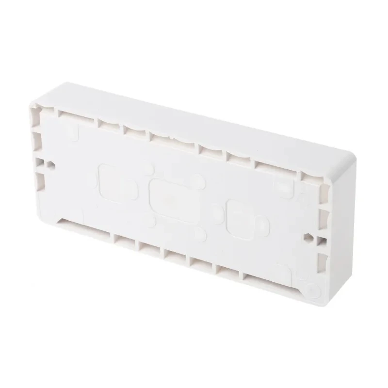 MK Electric Logic Plus White Gloss Moulded Back Box Surface Flush Mount 3 Gangs 87mm x 87mm x 30mm K2153 WHI