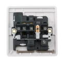 MK Electric 13A White 1 Gang Plug Socket Logic Plus Indoor Type G British K2757 WHI