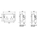 MK Electric 13A White 2 Gang Flush Mount Plug Socket Logic Plus Type G K1816 WHI