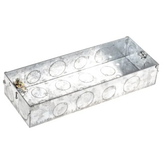 MK Electric Back Box Steel 3 Gang 75mm Width 75mm Height 35mm Depth High Gloss Finish K863