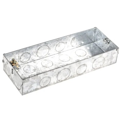MK Electric Back Box Steel 3 Gang 75mm Width 75mm Height 35mm Depth High Gloss Finish K863