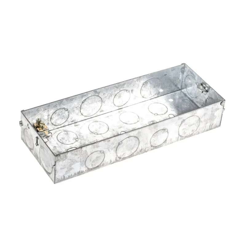 MK Electric Back Box Steel 3 Gang 75mm Width 75mm Height 35mm Depth High Gloss Finish K863