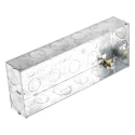 MK Electric Back Box Steel 3 Gang 75mm Width 75mm Height 35mm Depth High Gloss Finish K863