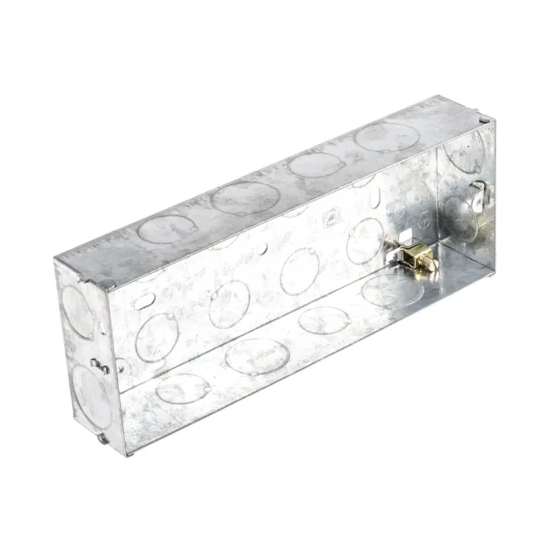 MK Electric Back Box Steel 3 Gang 75mm Width 75mm Height 35mm Depth High Gloss Finish K863