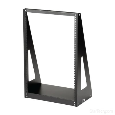 StarTech.com Black 16U Steel Server Rack with 2 Post Frame, 787 mm Height 2POSTRACK16