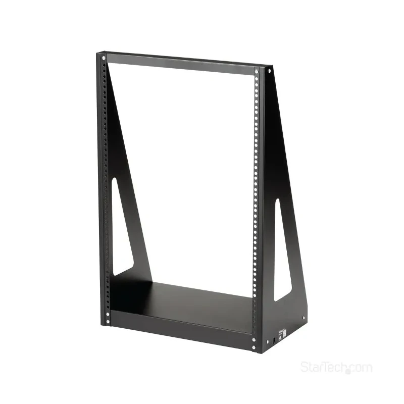 StarTech.com Black 16U Steel Server Rack with 2 Post Frame, 787 mm Height 2POSTRACK16