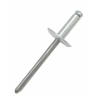 RS PRO Aluminium Blind Rivet 4.8 mm Dome Head Plain Finish Steel Mandrel 223-1144