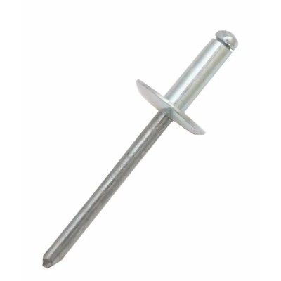 RS PRO Aluminium Blind Rivet 4.8 mm Dome Head Plain Finish Steel Mandrel 223-1144