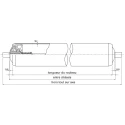 Interroll Plastic Round Conveyor Roller Spring Loaded 20 mm Diameter x 200 mm Length, Steel 20 N Dynamic 11AYS20C03 - 200