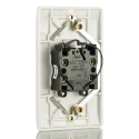 MK Electric White Rocker Light Switch, Logic Plus 250V 45A Flush Mount K5215 WHI