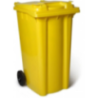 FRP Wheel Dustbin Yellow Colour 240 Litre