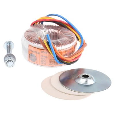 Nuvotem Talema 230 V ac 2 x 6 V ac Toroidal Transformer 2 Output 15 VA 50-60Hz Lead Wire Termination 0015P1-2-006