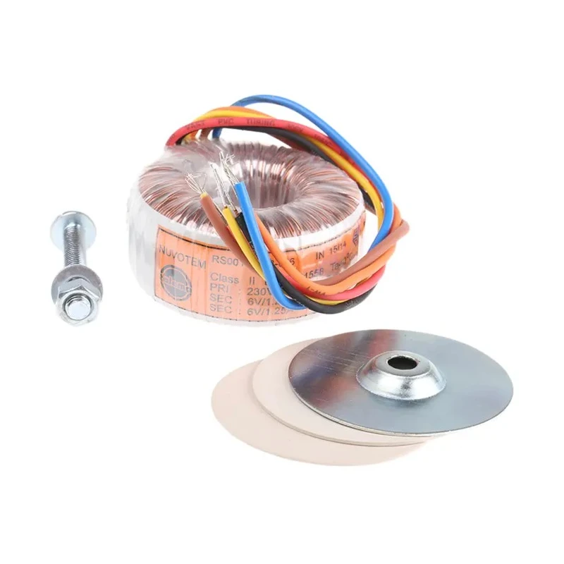 Nuvotem Talema 230 V ac 2 x 6 V ac Toroidal Transformer 2 Output 15 VA 50-60Hz Lead Wire Termination 0015P1-2-006