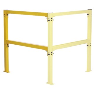RS PRO Bright Yellow Steel Safety Barrier Extension Bay, 1m Height, 950mm Width 134-190