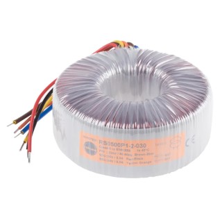 Nuvotem Talema Toroidal Transformer 230 V ac Primary, 2 x 30 V ac Secondary, 500 VA, 10A, 136mm Diameter, 60mm 0500P1-2-030