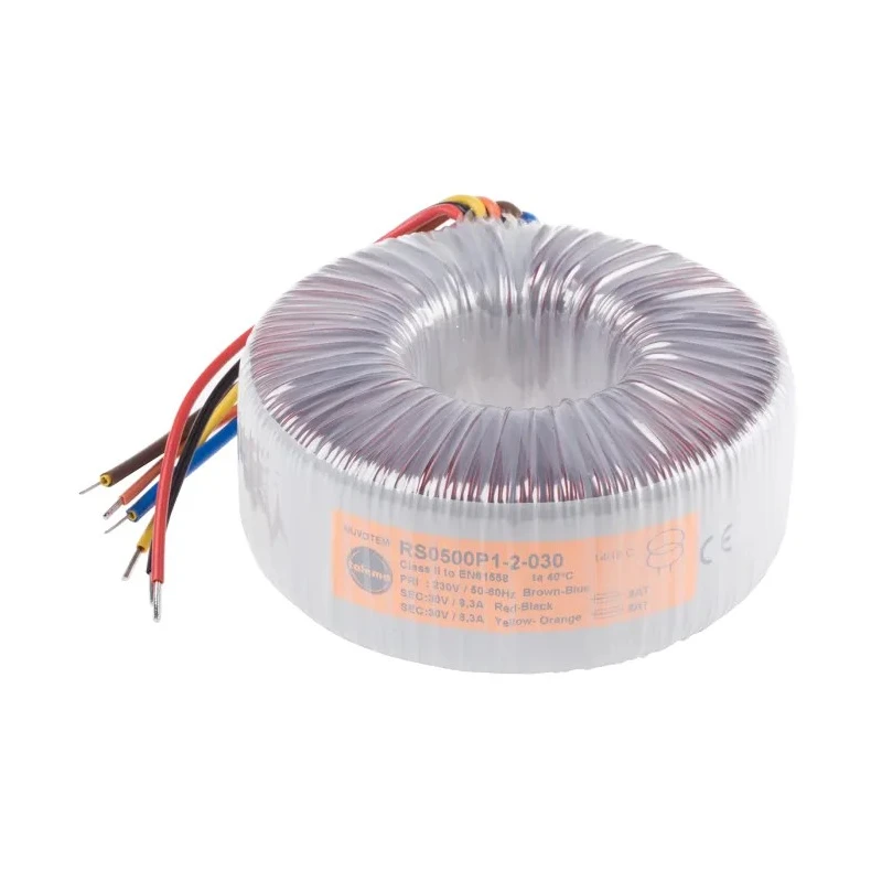 Nuvotem Talema Toroidal Transformer 230 V ac Primary, 2 x 30 V ac Secondary, 500 VA, 10A, 136mm Diameter, 60mm 0500P1-2-030