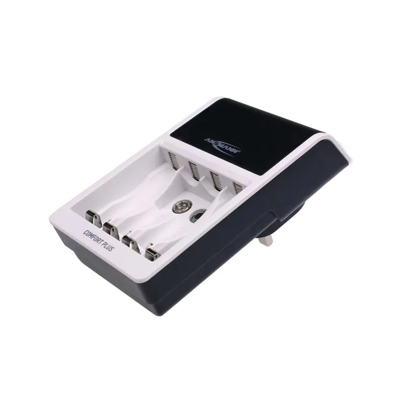 Ansmann Battery Charger for NiMH 1.2V, 8.4V, 9V Batteries 650mA Output Current UK Plug 4 Slots 1001-0094-44-520