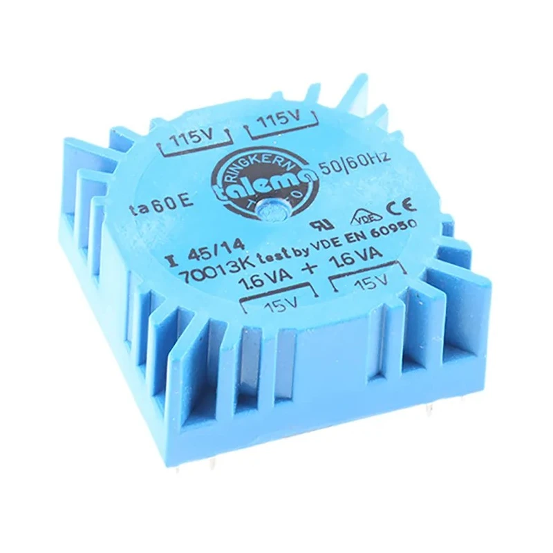Nuvotem Talema Miniature Encapsulated PCB Mount 230 V ac 2 x 15 V ac Toroidal Transformer 2 Outputs 3.2 VA 70013K