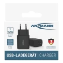 Ansmann 2 Output USB Linear Power Supply AC/DC Adapter EU Plug 5V DC Output 12W 2.4A 1001-0106-520
