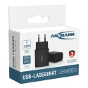 Ansmann 2 Output USB Linear Power Supply AC/DC Adapter EU Plug 5V DC Output 12W 2.4A 1001-0106-520