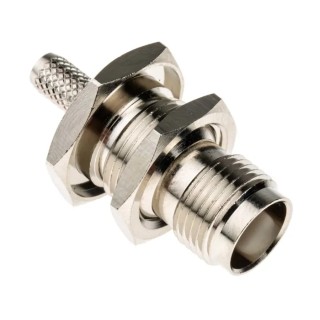Telegartner RS PRO 50 Ω Bulkhead Mount Female TNC Coaxial Connector Straight Body Crimp 136-847