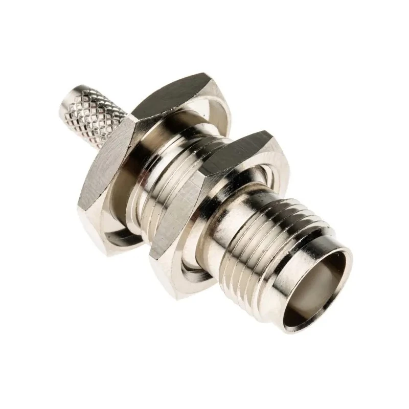 Telegartner RS PRO 50 Ω Bulkhead Mount Female TNC Coaxial Connector Straight Body Crimp 136-847