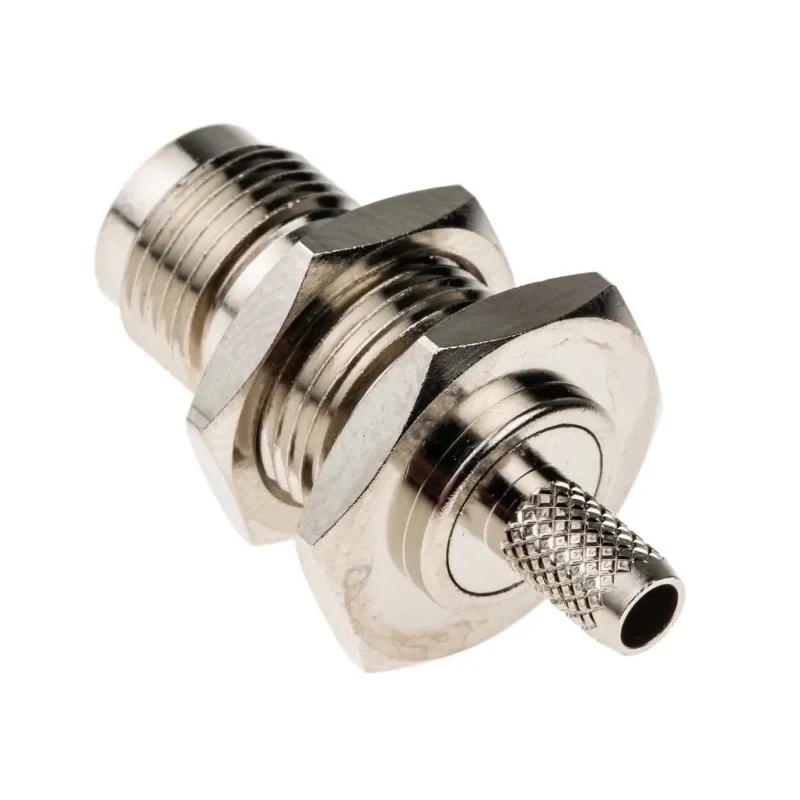 Telegartner RS PRO 50 Ω Bulkhead Mount Female TNC Coaxial Connector Straight Body Crimp 136-847