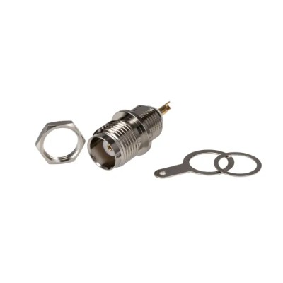 Telegartner TNC Series Coaxial Connector Bulkhead Mount Female, 50 Ω, Straight Body Solder Termination 136-875
