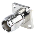 RS PRO TNC Series Coaxial Connector Panel Mount Female TNC, 50 Ω, Straight Body Solder 136-954