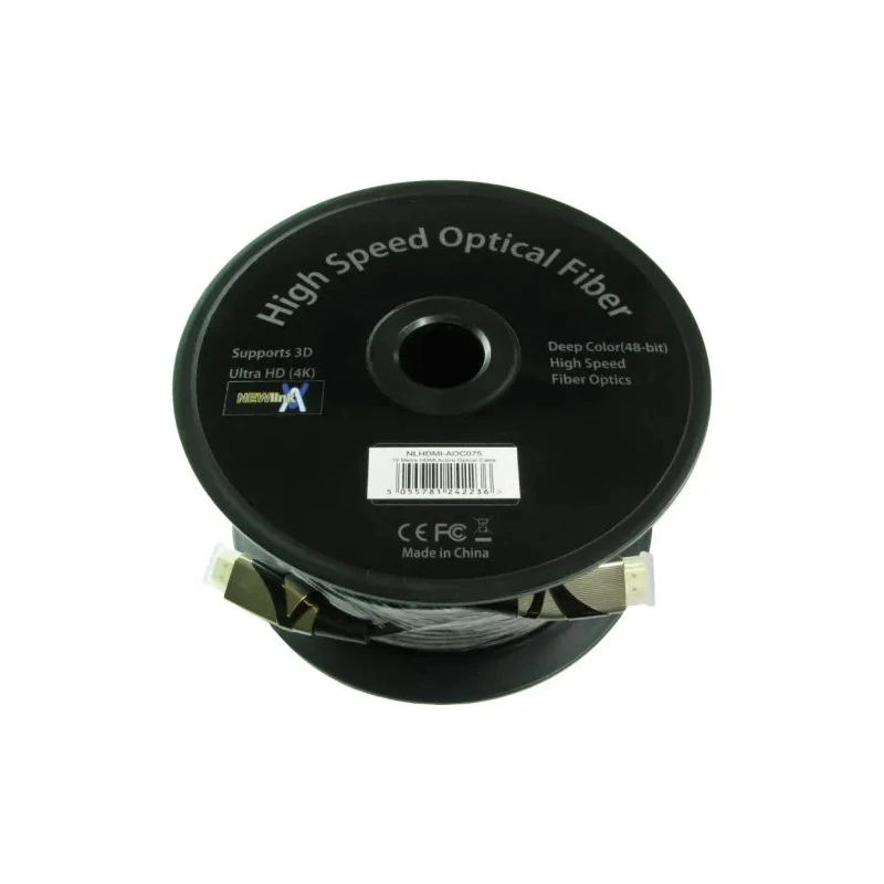 NewLink 75 m 4K @ 60Hz HDMI Cable Male HDMI to Male HDMI HDMI V2.0 Black NLHDMI-AOC075