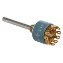 Elma Type 01 3 Position Rotary Selector Switch 2A Nickel Silver Housing 42V dc 30° Angle of Throw 01-1433