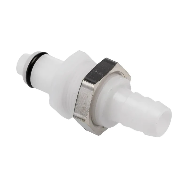 Colder Products Hose Connector 9.53 mm ID Threaded Body Acetal White Material 8.3 bar Pressure PLCD42006