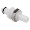 Colder Products Hose Connector 9.53 mm ID Threaded Body Acetal White Material 8.3 bar Pressure PLCD42006