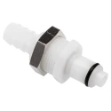 Colder Products Hose Connector 9.53 mm ID Threaded Body Acetal White Material 8.3 bar Pressure PLCD42006