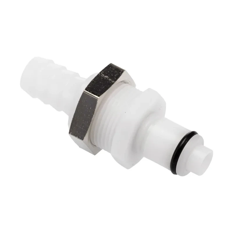 Colder Products Hose Connector 9.53 mm ID Threaded Body Acetal White Material 8.3 bar Pressure PLCD42006