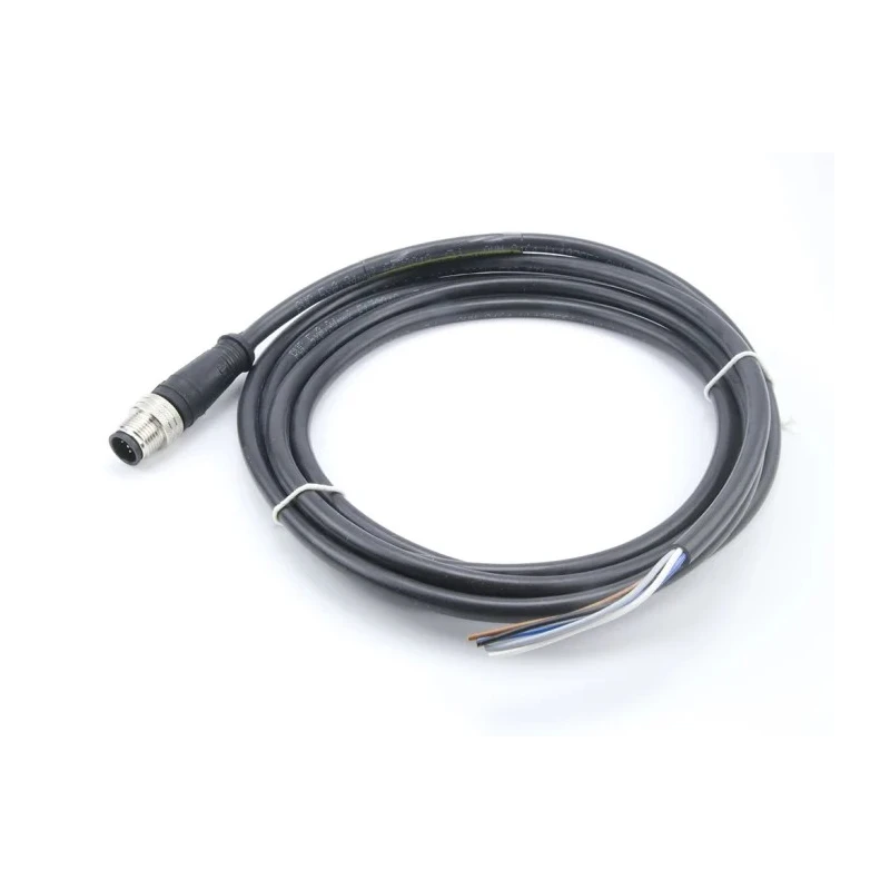 Brad from Molex Sensor Actuator Cable Female 5 Way M12 to Male 4 Way Unterminated, Polyurethane Jacket, Black 1200658747
