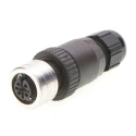 Brad from Molex Circular Connector Cable Socket, Female, 5 Contacts, M12 Connector, IP69K, Gold Plated Brass 1200850012