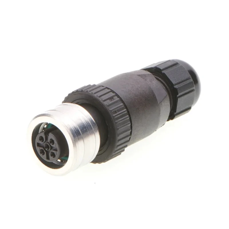 Brad from Molex Circular Connector Cable Socket, Female, 5 Contacts, M12 Connector, IP69K, Gold Plated Brass 1200850012