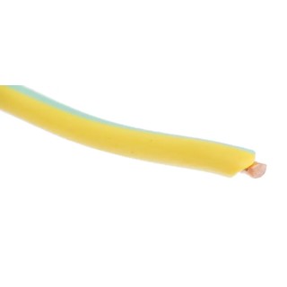RS PRO H07V-U Series Yellow Green 1.5 mm² 0 AWG Hook Up Wire 100 m Polyvinyl Chloride 139-206