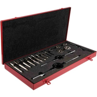 Dormer 18-Piece HSS Thread Tap & Die Set 1/4 in UNC - 1/2 in UNC L12030UNC