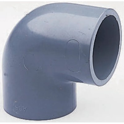 Georg Fischer Plastic Pipe Fitting 90° Push-in Female Elbow ABS Grey 42mm 729101108
