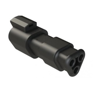 Amphenol Industrial AT04 Connecting Cable Male Black Cable 3 Way Crimp Termination AT04-3P-SR02BLK